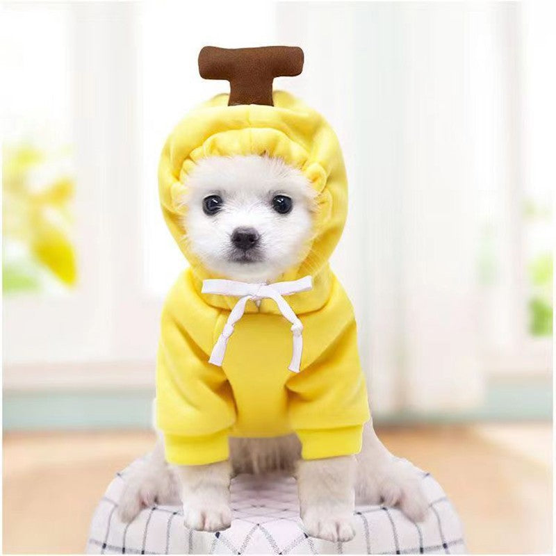 Moletom Fofo com Capuz para Cachorro Roupa Divertida de Frutas para Pets Capa Engraçada para Cães e Gatos com Chapéu Fantasia de Halloween para Cães e Gatos Moletom com Capuz para Filhotes e Gatos