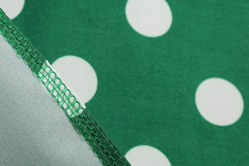 Elegant Women Summer Dress Puff Short Sleeve Polka Dot Peter pan Collar Vintage A-line Midi Long Party Sundress