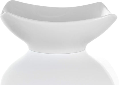 Hayes 16 Piece Square Porcelain Dinnerware Set in White