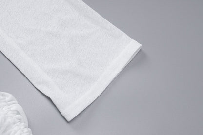 ALLNeon Fairycore White Perspective Oblique Shoulder Long Sleeve Mini Dress Hots