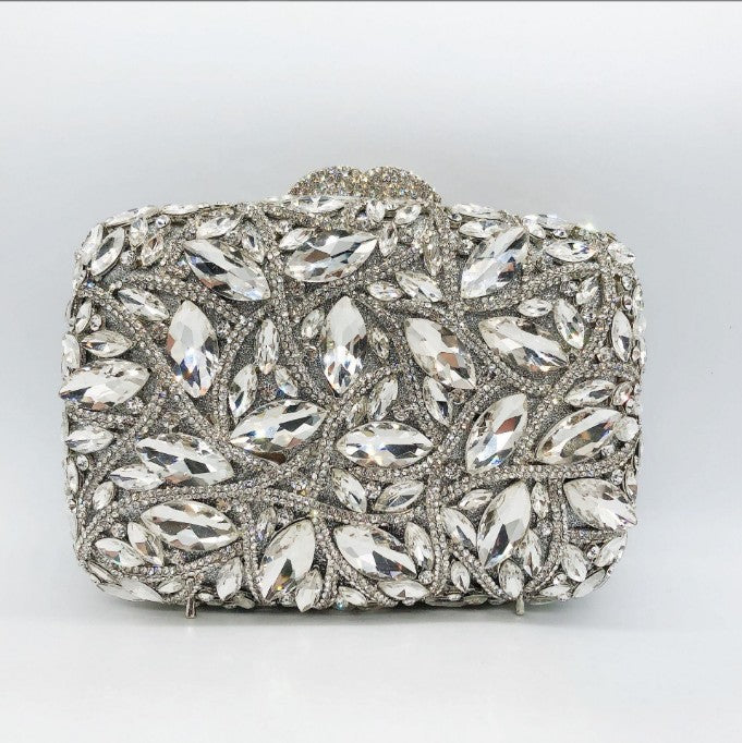 15 Colors Women Rhinestones Evening Bags Metal Diamond Mianudiere Handbag Bridal Clutches Wedding Party Stone Clutch Purse Bags