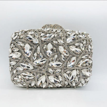 15 Colors Women Rhinestones Evening Bags Metal Diamond Mianudiere Handbag Bridal Clutches Wedding Party Stone Clutch Purse Bags