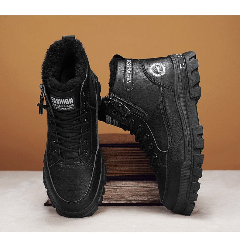 Men's winter warm ankle boots, new anti-slip sports shoes, men's motorcycle snow boots Botas Para Hombre
