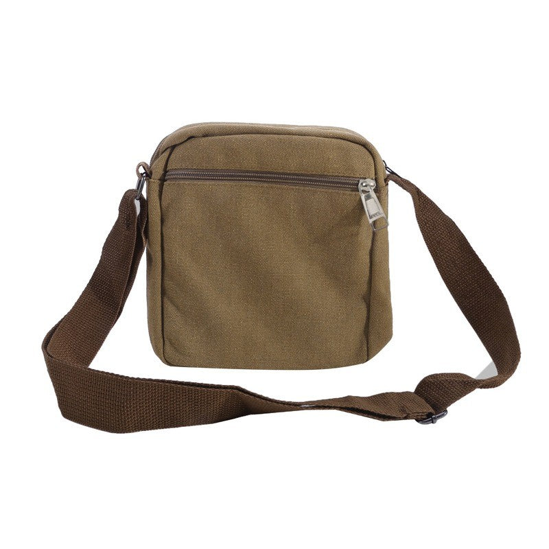Multifunctional Men's Shoulder Bag Flap Solid Color Casual Messenger Canvas Travel Male Crossbody Bags