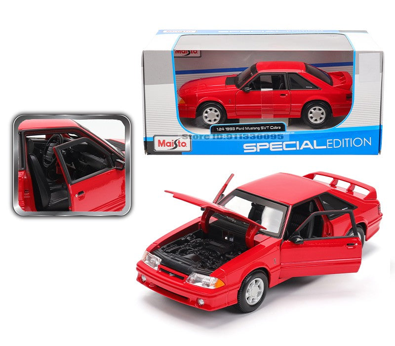Maisto 1:24 1993 Ford Mustang SVT Cobra modelo de carro de liga fundido modelo de precisão estática de coleção presente de brinquedo de jogar