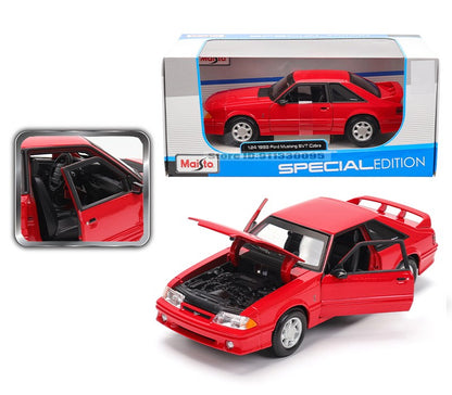 Maisto 1:24 1993 Ford Mustang SVT Cobra modelo de carro de liga fundido modelo de precisão estática de coleção presente de brinquedo de jogar