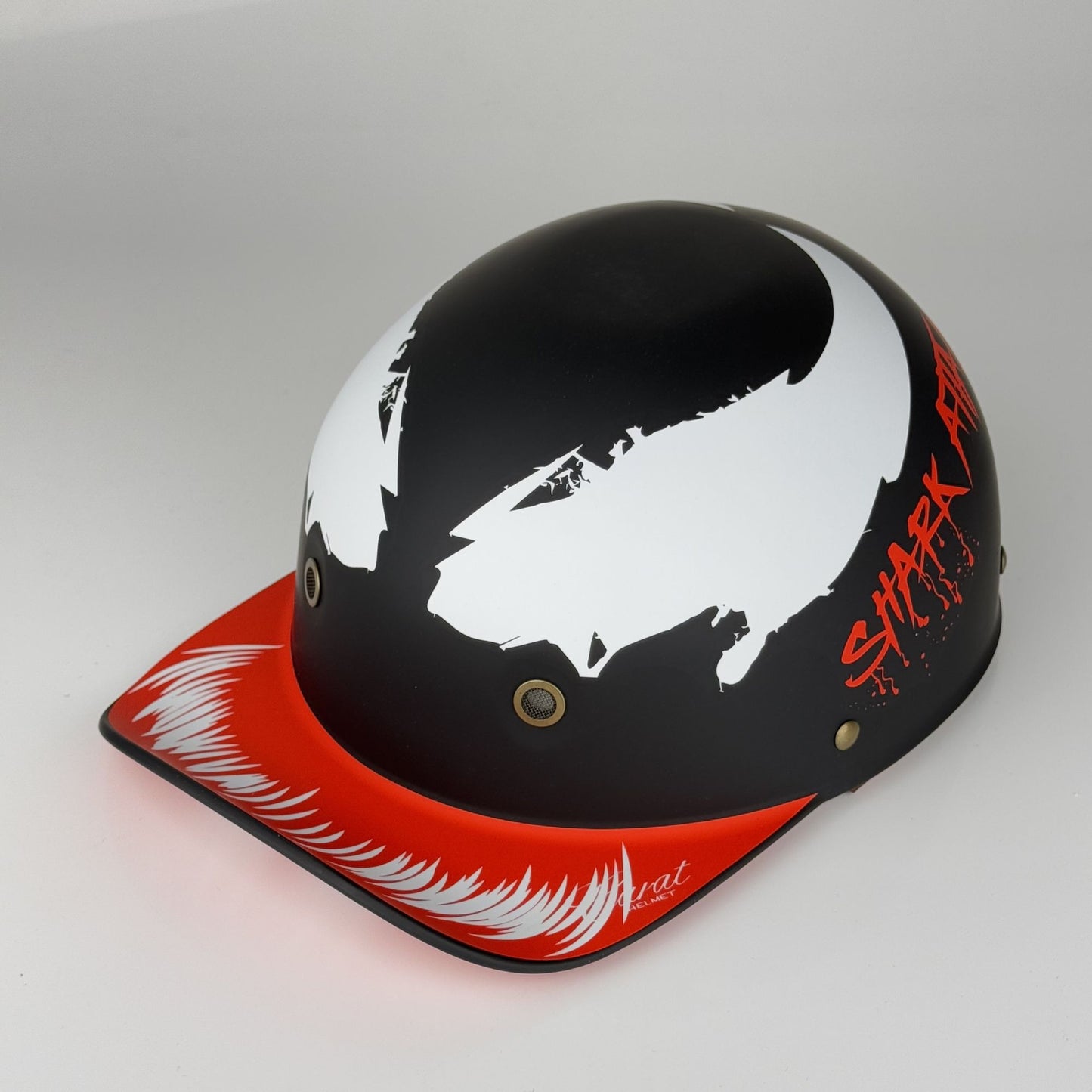 Capacete Aberto para Moto Unissex Adulto Aprovado pelo DOT Modelo "Meia Concha" para Moto ou Scooter