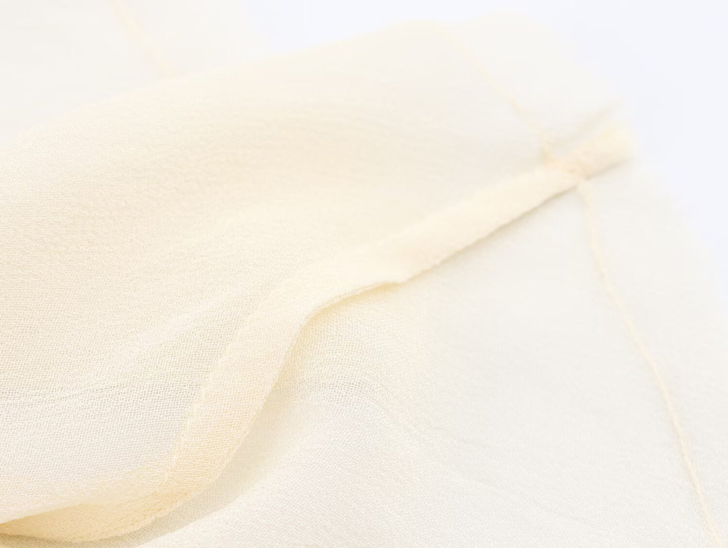 ZEAINS Beige French V-neck lace ruffle court style chiffon long sleeved shirt top for women in autumn