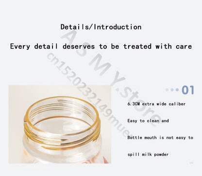 Oberni 240ml/300ml newborn PPSU baby bottle, large wide-bore easy to clean, wear a handle, baby more convenient to drink milk