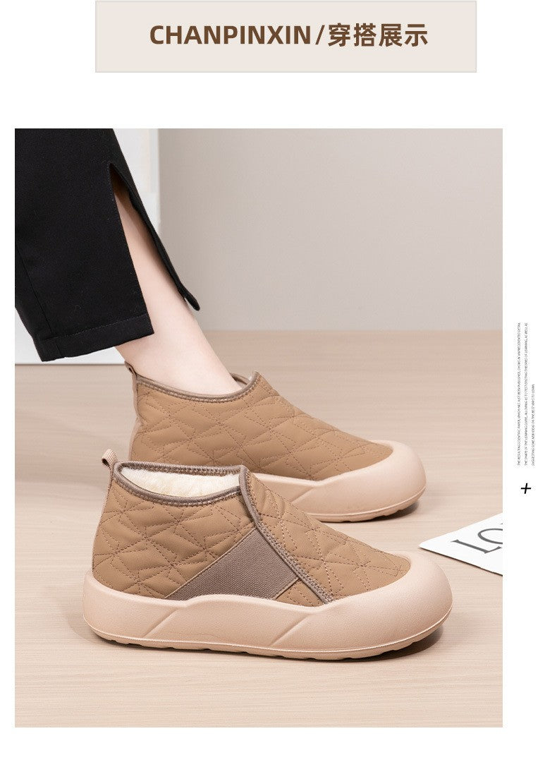 Winter Women's Boots Warm Plush New Platform Snow Boots Anti Slip Waterproof Comfort Lightweight Indoor Casual Warm Cotton Shoes
