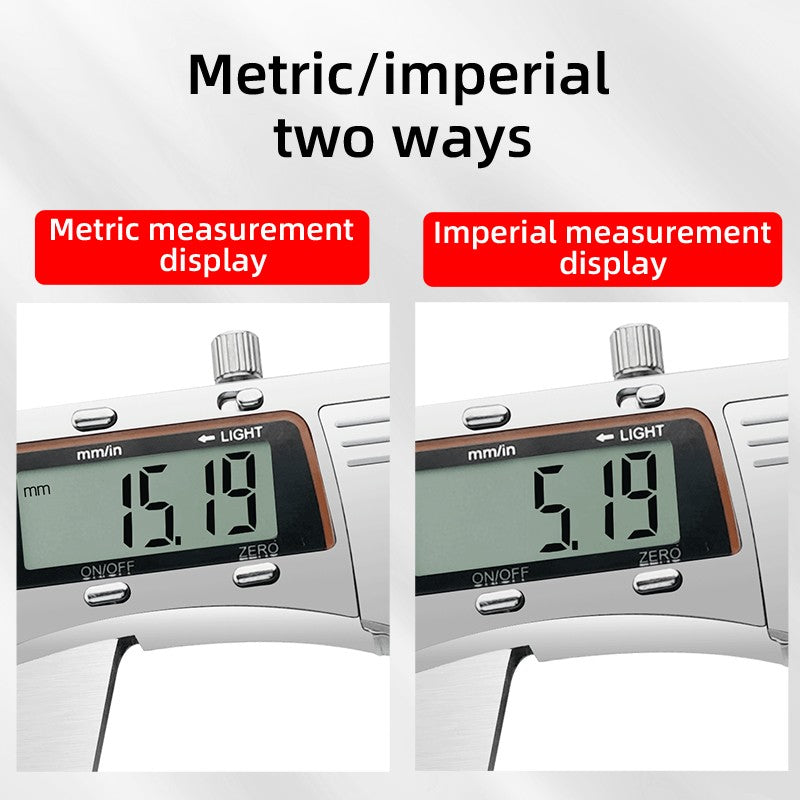 Paquímetro Digital de Metal Calibre Profissional Ferramentas de Medição de Calibre Vernier Régua Eletrônica de Profundidade para Marcenaria Bitola Grossa