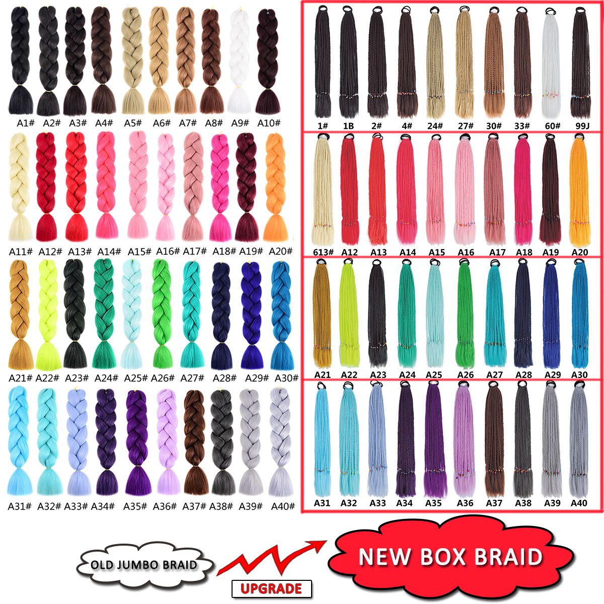Cabelo Sintético Trança Jumbo 24 Polegadas Ombre Jumbo Extensão de Cabelo para Mulheres Tranças DIY Roxo Rosa Amarelo Cinza Lihu