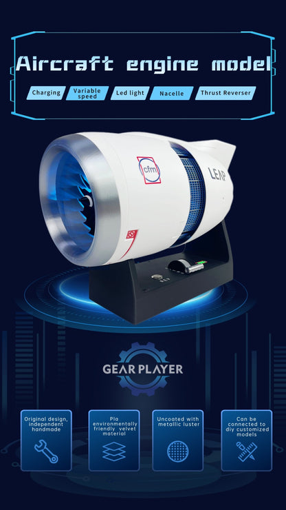 Boeing 747 Turbofan Engine Model Electric Fan Cool Boutique Collection Aircraft Engine Kit for Display and Educational Use