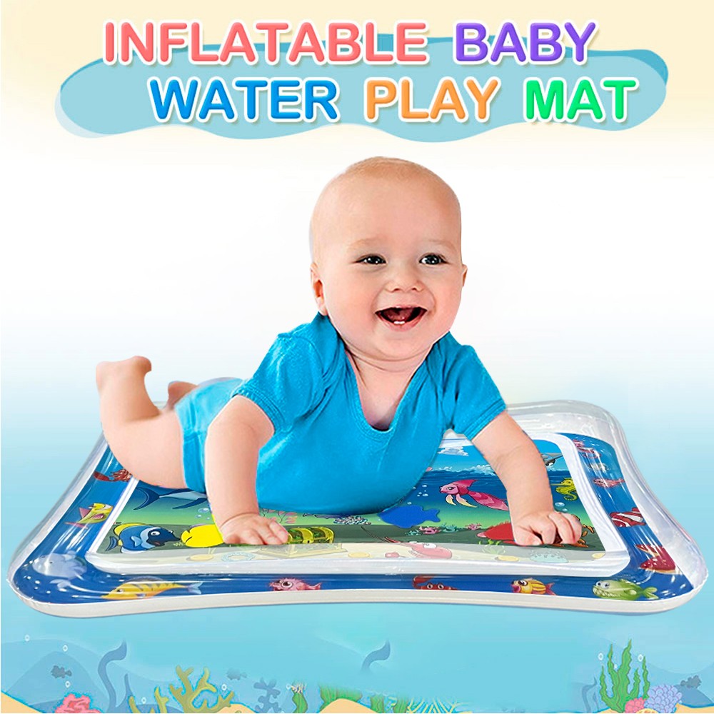 Squid Ocean Theme Inflatable Water Mat for Babies - Thick PVC Sensory Play Mat, Educational Baby Toy, Perfect Birthday Gift