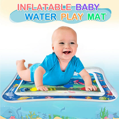 Squid Ocean Theme Inflatable Water Mat for Babies - Thick PVC Sensory Play Mat, Educational Baby Toy, Perfect Birthday Gift