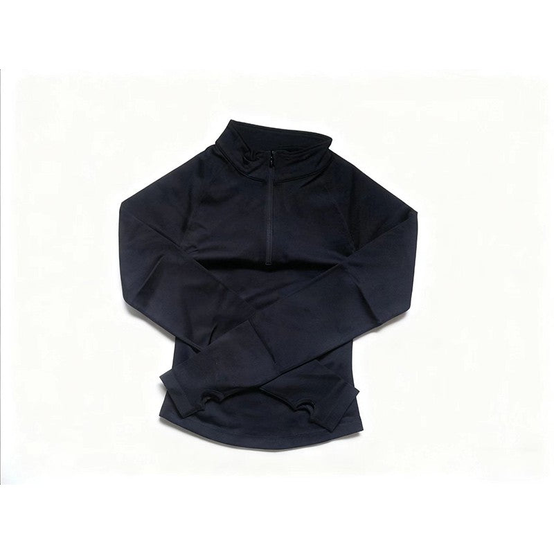 Women Seamless Sports Shirts Fitness Workout Pilates Clothes Half Zippy Gym Top Long Sleeve Jacket Yoga Clothing