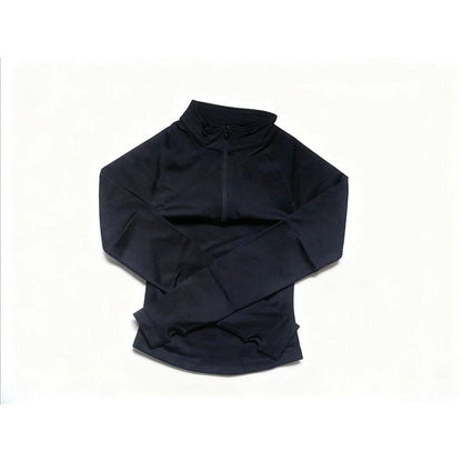 Women Seamless Sports Shirts Fitness Workout Pilates Clothes Half Zippy Gym Top Long Sleeve Jacket Yoga Clothing