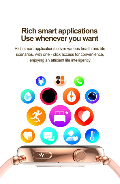 Women Smartwatch 1.32inch AMOLED Screen Call ECG Sport Watch Blood Pressure Micro physical examination AI dial Women Smart Watch