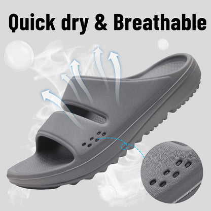 Kidmi Men Recovery Slides Women Arch Support Slides Summer Beach Sandals Light Orthotic Men Sandals Outdoor Breathable Sandals