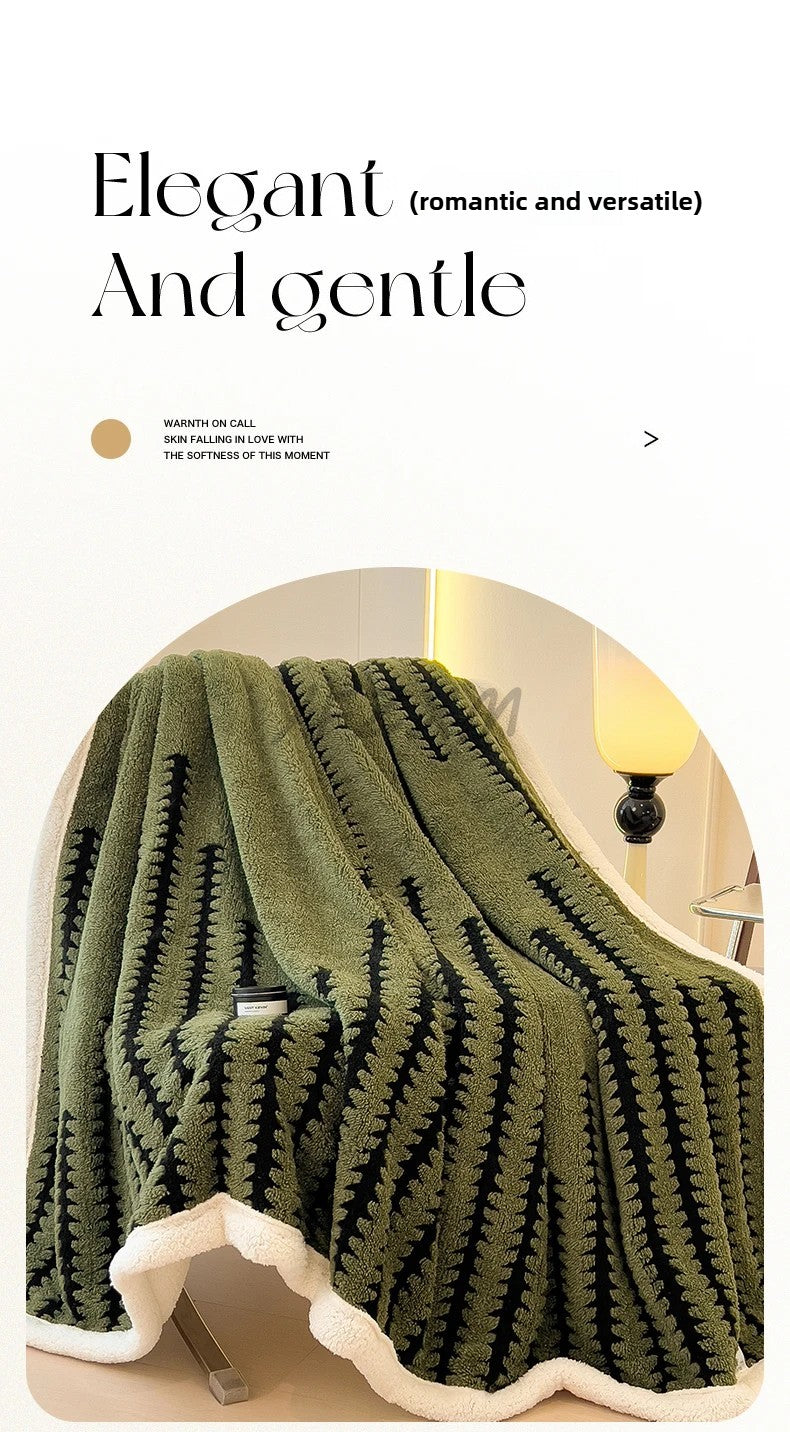 Super Thick and Warm Flannel Blanket Super Soft Fluffy Queen Size Bed Blanket Cozy Skin-friendly Multifunctional Nap Blanket