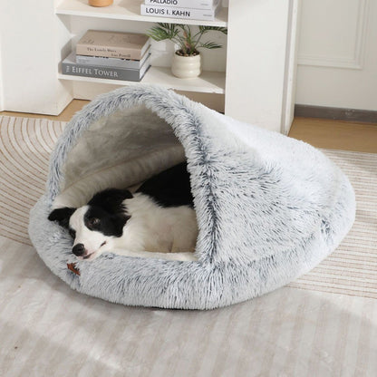 Cama Quente de Inverno para Gatos e Cães em Formato Fechado, Ninho para Gatos, Cama para Cães