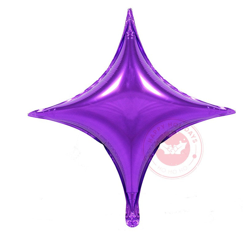 Silver Rose Gold 4-Pointed Star Balloon Children Happy Birthday Party Decoration Gift Classic Toy Baby Air Globos Ball Supplies
