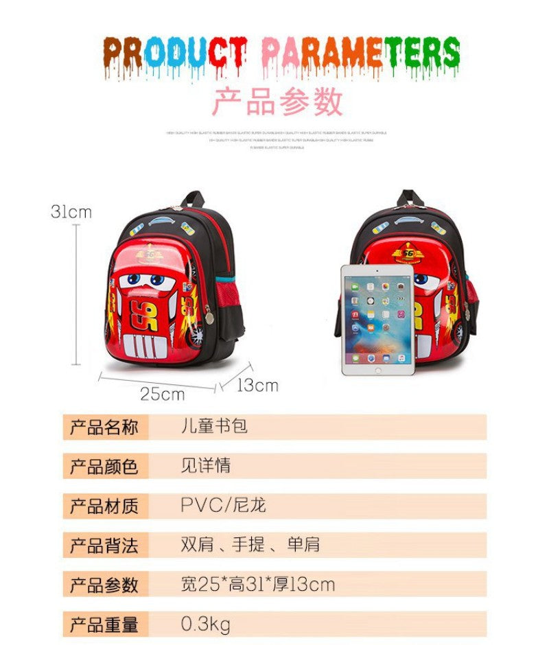 Mochila Disney Pixar Carros Ortopédica Escolar para Meninos Impermeável para Adolescentes Mochilas Escolares de Desenhos Animados Presente de Natal de Aniversário