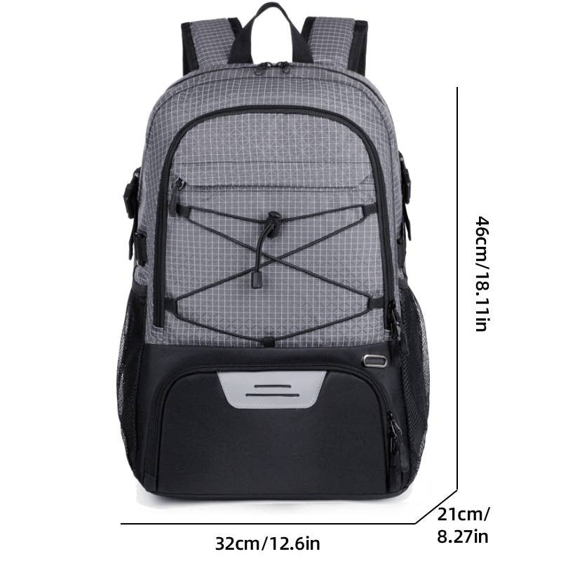 Mochila Esportiva de Basquete para Deslocamento Caminhada Trekking Acampamento com Bolso para Calçados, Viagem ao Ar Livre, Futebol, Academia, Mochila Escolar