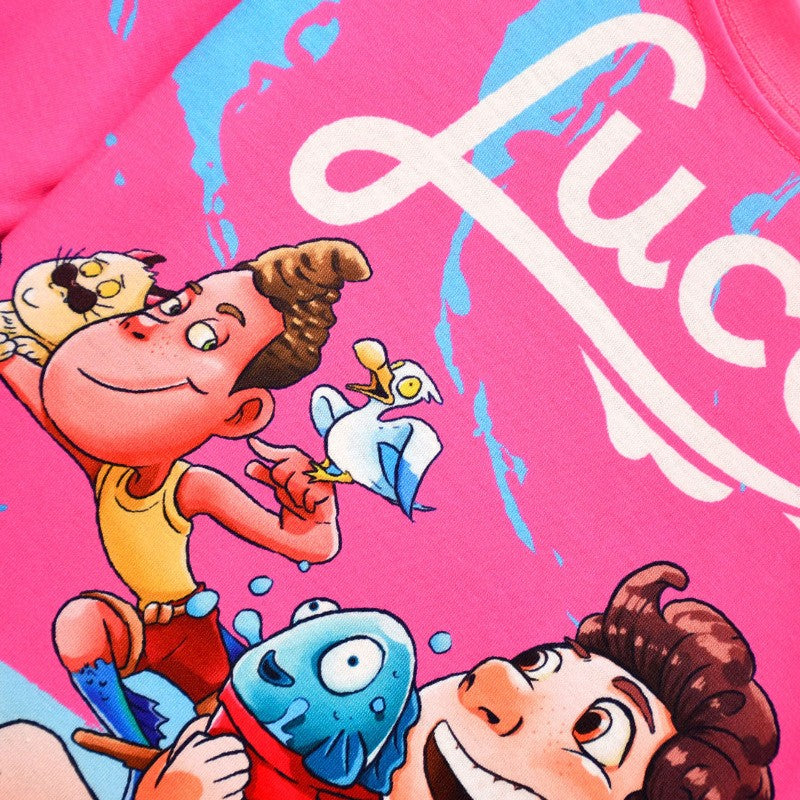 Pijama Infantil Disney Pixar Luca Desenho Animado Cosplay Roupa de Dormir Kawaii Pijama Luca Anime Manga Longa Roupa de Casa Pijama Infantil Presente