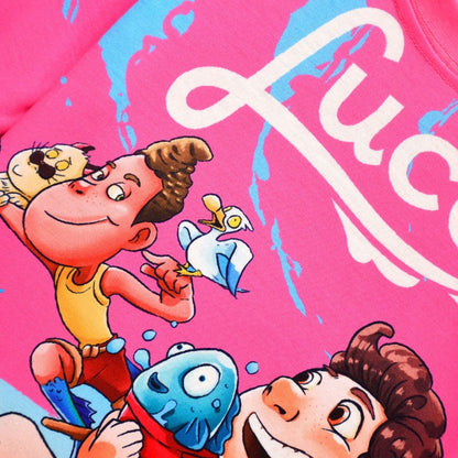 Pijama Infantil Disney Pixar Luca Desenho Animado Cosplay Roupa de Dormir Kawaii Pijama Luca Anime Manga Longa Roupa de Casa Pijama Infantil Presente