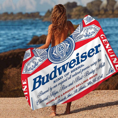 King Of Beer B-Budweiser Big Microfiber Beach Towels Quick Dry Towel Sand Beach Towels Pool Towel For Travel Swim Pool Yoga