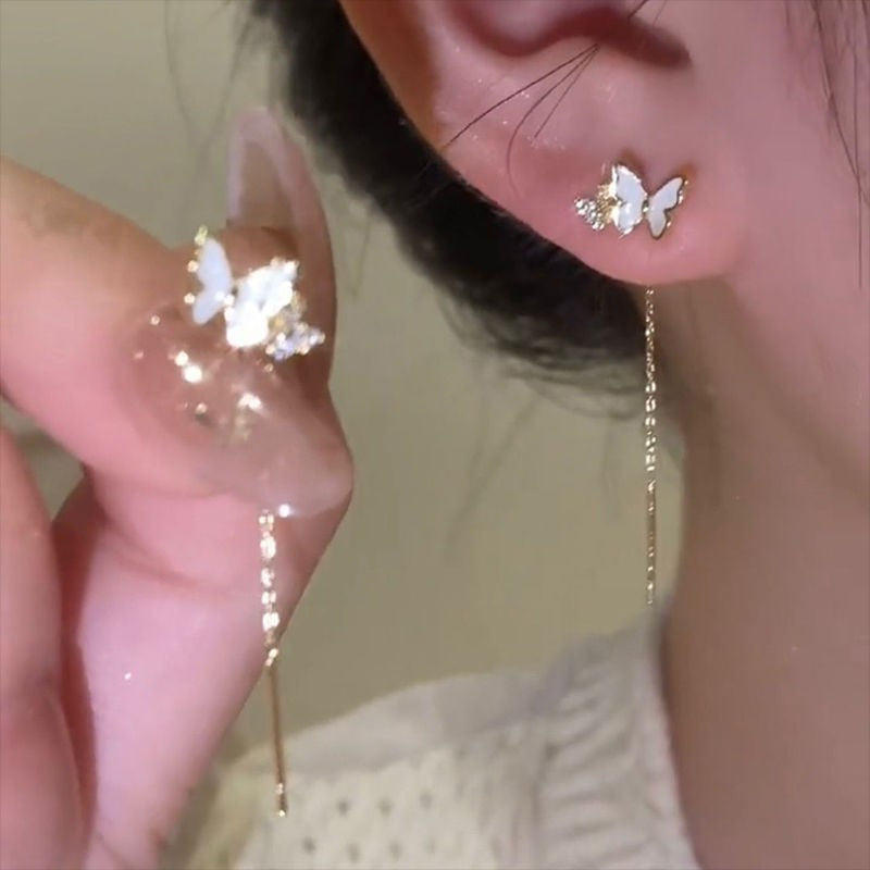 Nova Tendência de Moda Design Exclusivo Elegante e Requintado Brincos Retangulares de Zircônia Para Mulheres Joias Festa de Casamento Presentes Premium