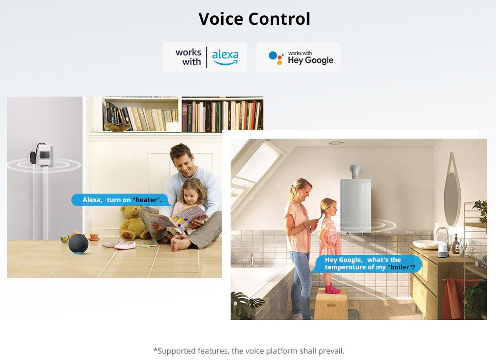SONOFF TH Elite 16A 20A Wifi Interruptor Inteligente de Monitoramento de Temperatura e Umidade THS01 DS18b20 Sensor Casa Inteligente Via eWelink Alexa
