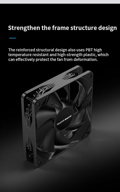 TEUCER PC Computer Case Fan PWM 4 Pin 120mm Silent 12CM Fan CPU Cooler Cooling Fan Cooling Radiator Fan 12V Adjust Fan Speed