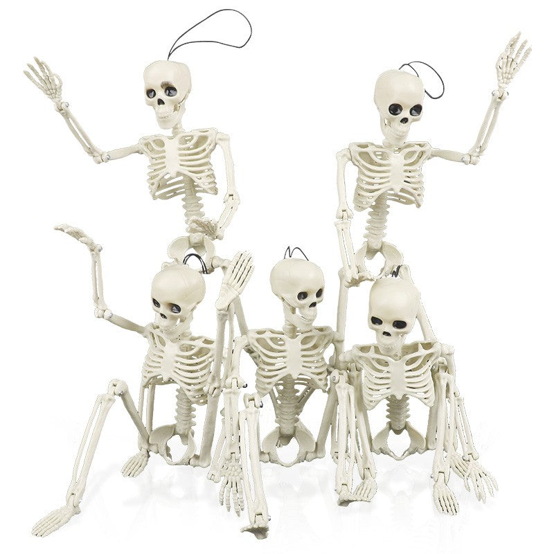 40cm Halloween Skull Skeleton,Posable Skeleton,Human Shape Bones,Halloween Party Home Decorations,Haunted House Horror Props