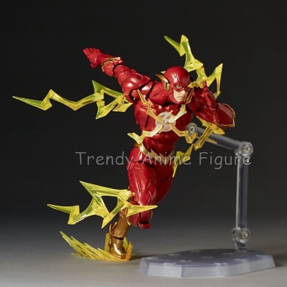 Revoltech Amazing Yamaguchi Flash Action Figure Articulado 17cm Flashpoint Modelo Kaiyodo Flash Bonecos Coleção Brinquedo Presentes de Fim de Ano