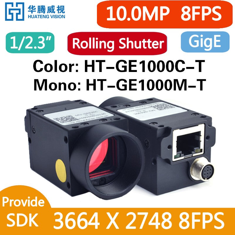 Gigabit Ethernet GigE Visão Computacional Câmera Industrial Colorida Rolling Shutter Montagem C Fornece SDK Windows Linux Demonstração Python