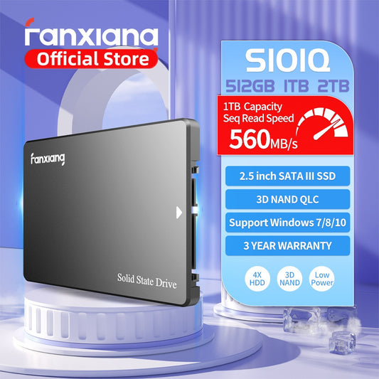 Fanxiang SSD S101Q 2.5 inch SATA SSD 256GB 512GB 1TB 2TB 560MB/s Hard Drive SATA3.0 Internal Solid State Disk For Desktop PC