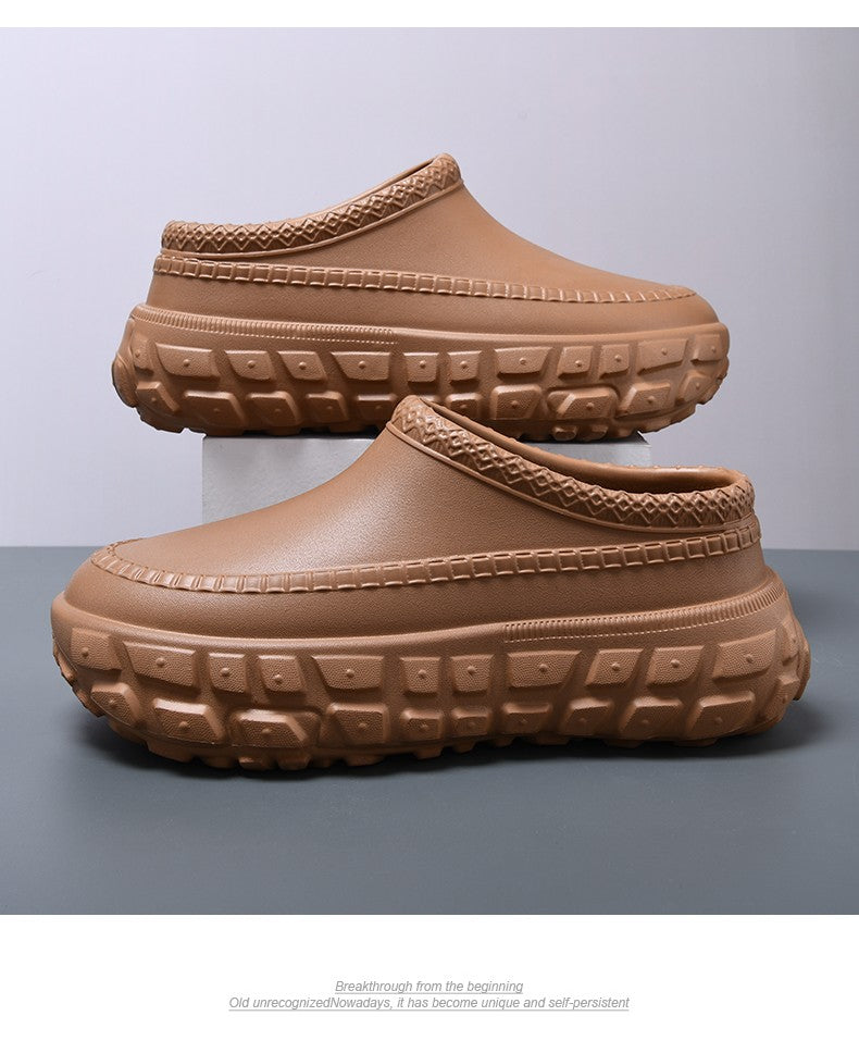 2025 New Men's Waterproof Non-slip Chef Shoes Lightweight Non-slip Wear-resistant Braid Toe Sandals Nurse Shoes