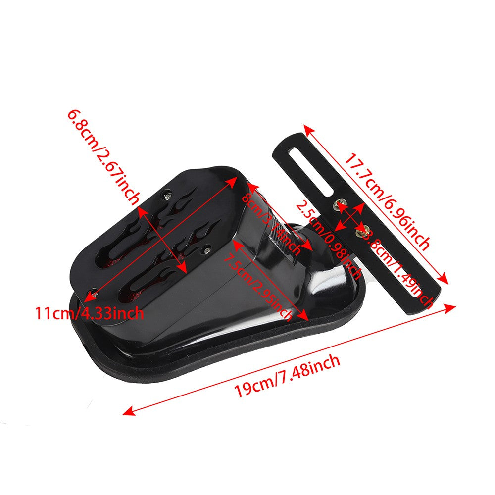 Para-lama traseiro de motocicleta com lâmpada de freio e luzes de placa Caveira Cruzada em Formato de Lápide Para Harley Chopper Bobber Personalizada
