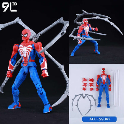 Boneco de Ação Multiarticulado 3D Impresso Dummy13 Homem-Aranha 9L3D Colecionável Marvel com Braços Articulados Boneco para Animação Stop Motion
