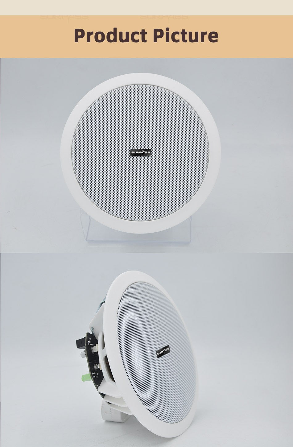 Caixa de som Bluetooth ativa para casa e comércio e alto-falante de teto com fio estéreo de música ambiente para Home Theater 10W