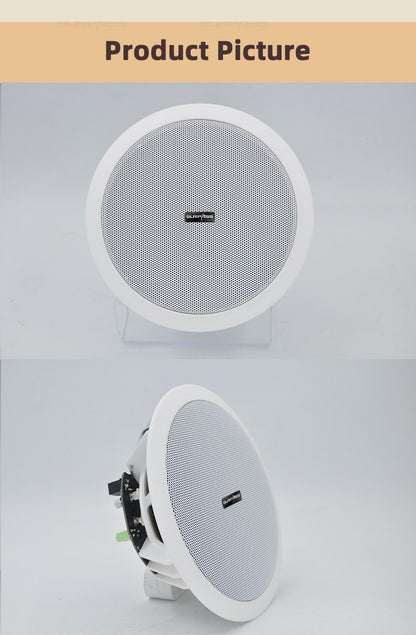 Caixa de som Bluetooth ativa para casa e comércio e alto-falante de teto com fio estéreo de música ambiente para Home Theater 10W
