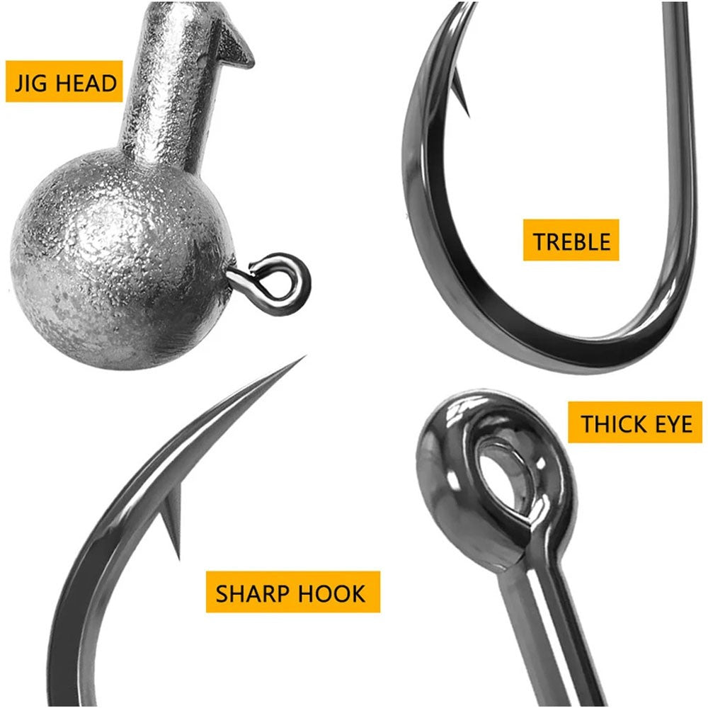 Embalagem Lurestiker Box 1g 2g 3g 4g 8g 10g 12g 14g 18g 20g 25g 28g anzol jig head para iscas soft lure e minhocas