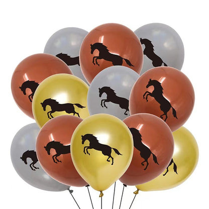 1pc Oversized Horse Balloon Cowboy Giant Horse Aluminum Film Balloon Farm Animal Horse Theme Birthday Party Decoration Kids Toys