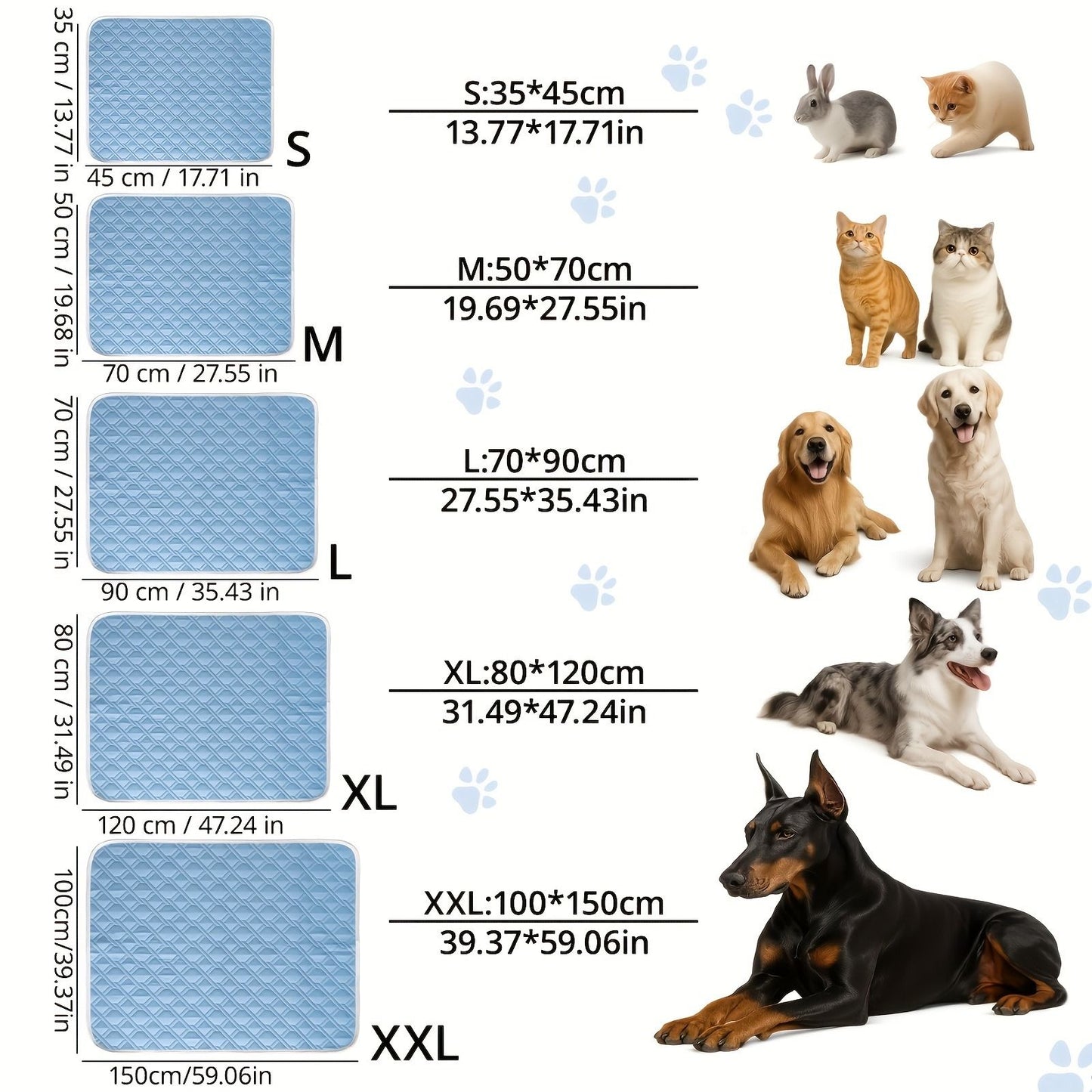 Nova almofada de resfriamento para cães, lavável, portátil, para o verão, cobertor de seda gelada para cães e gatos, tapete de dormir respirável para sofá