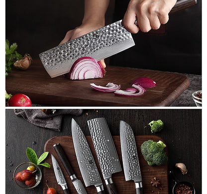 XINZUO 1-5 PCS Kitchen Knives Set VG10 Damascus Stainless Steel Sharp Chef Santoku Nakiri Slicing Paring Knife Pakkawood Handle