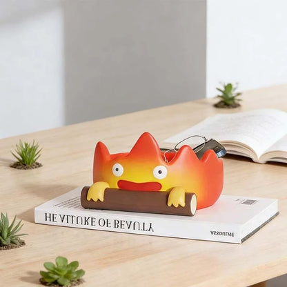 Creative Anime Fire Person Resin Tray - Key Holder Storage Organizer | Perfect Christmas Halloween Gift for Indoor Outdoor Decor