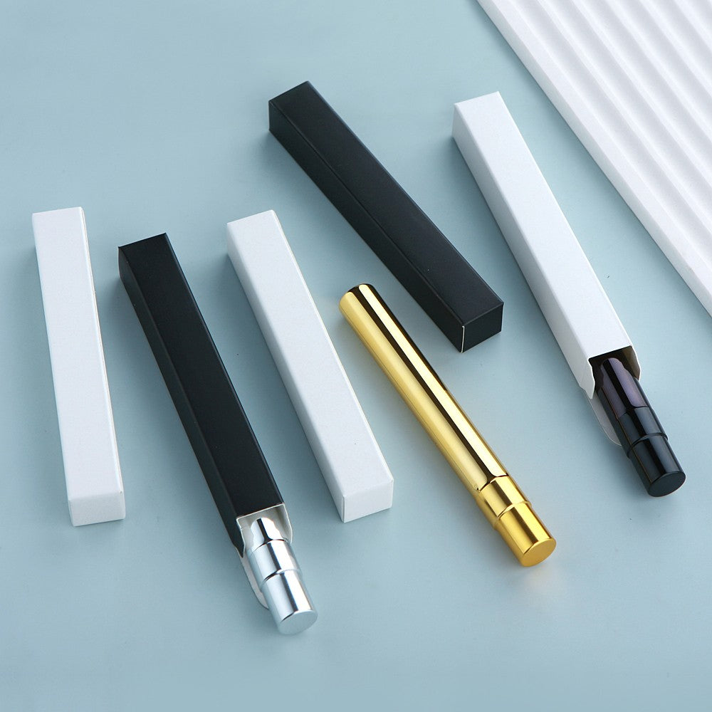 50pcs/Lot Perfume Bottle With Box Electroplated Spray Bottles Atomizer Parfum With Square Package Box Print LOGO Pay Extra