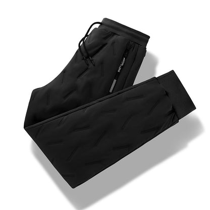 Calças masculinas de pluma outono e inverno novas acolchoadas e engrossadas para -20 graus ao ar livre calças de neve quentes masculinas à prova de vento calças Harem